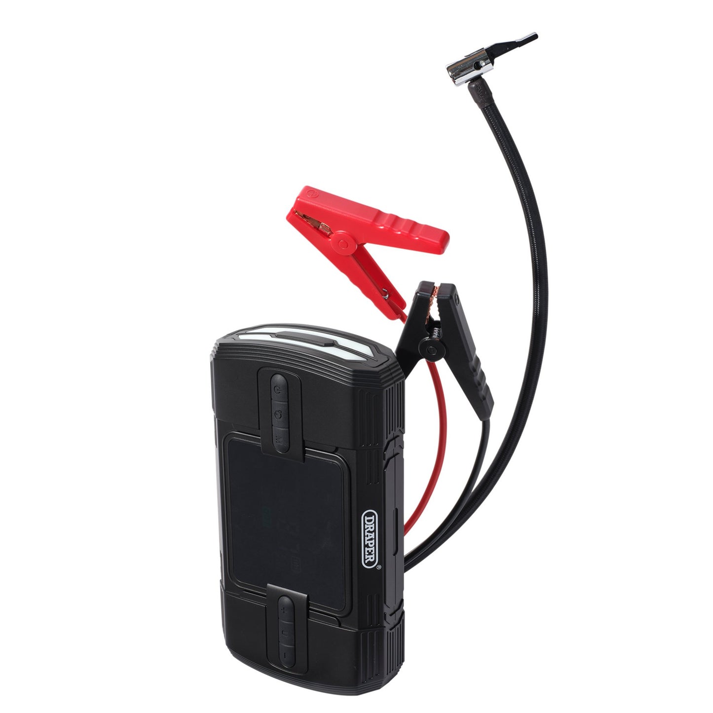Draper 12V Lithium Jump Starter and Tyre Inflator 1200A USB-C 2 x USB 23722
