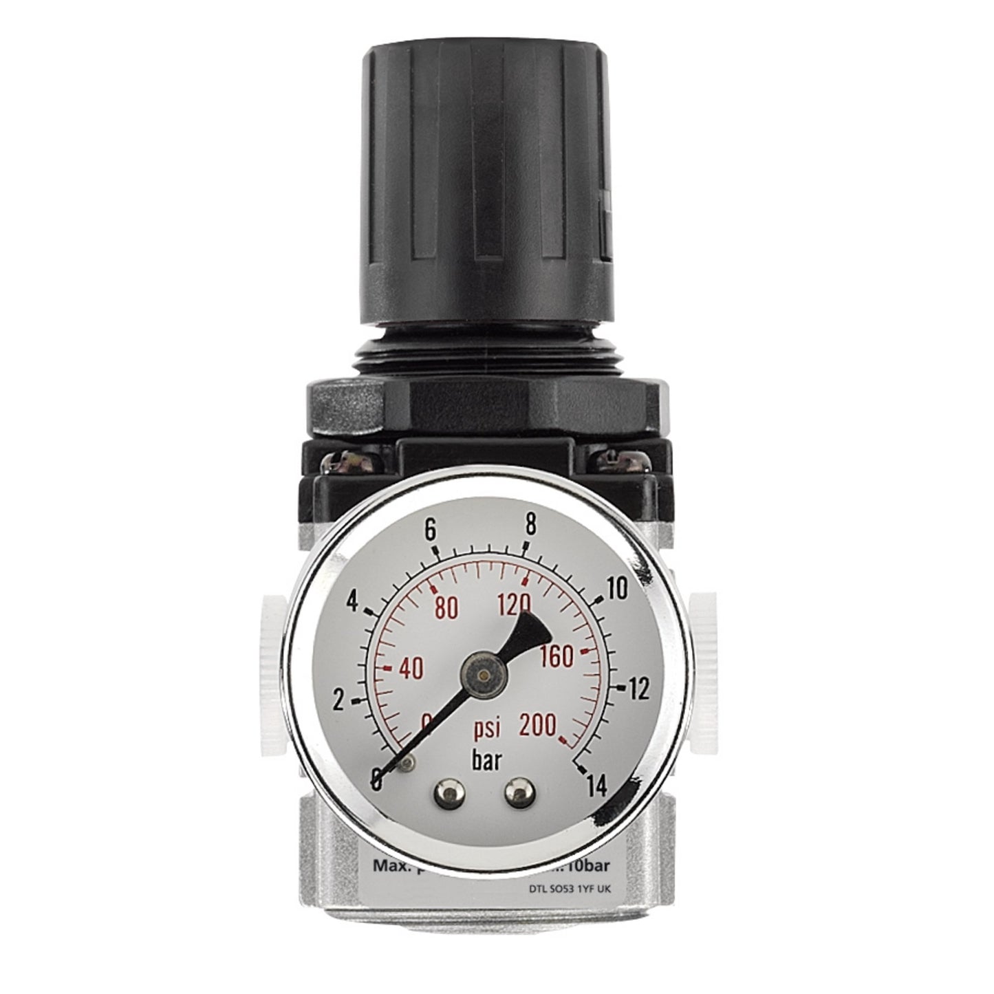 Draper 1/4" BSP Regulator Unit With Gauge Inlet Pressure 15bar 220psi 24329
