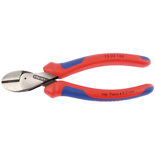 Knipex 160mm X Cut High Leverage Diagonal Side Cutters Cut 3.8mm 73 02 160SB