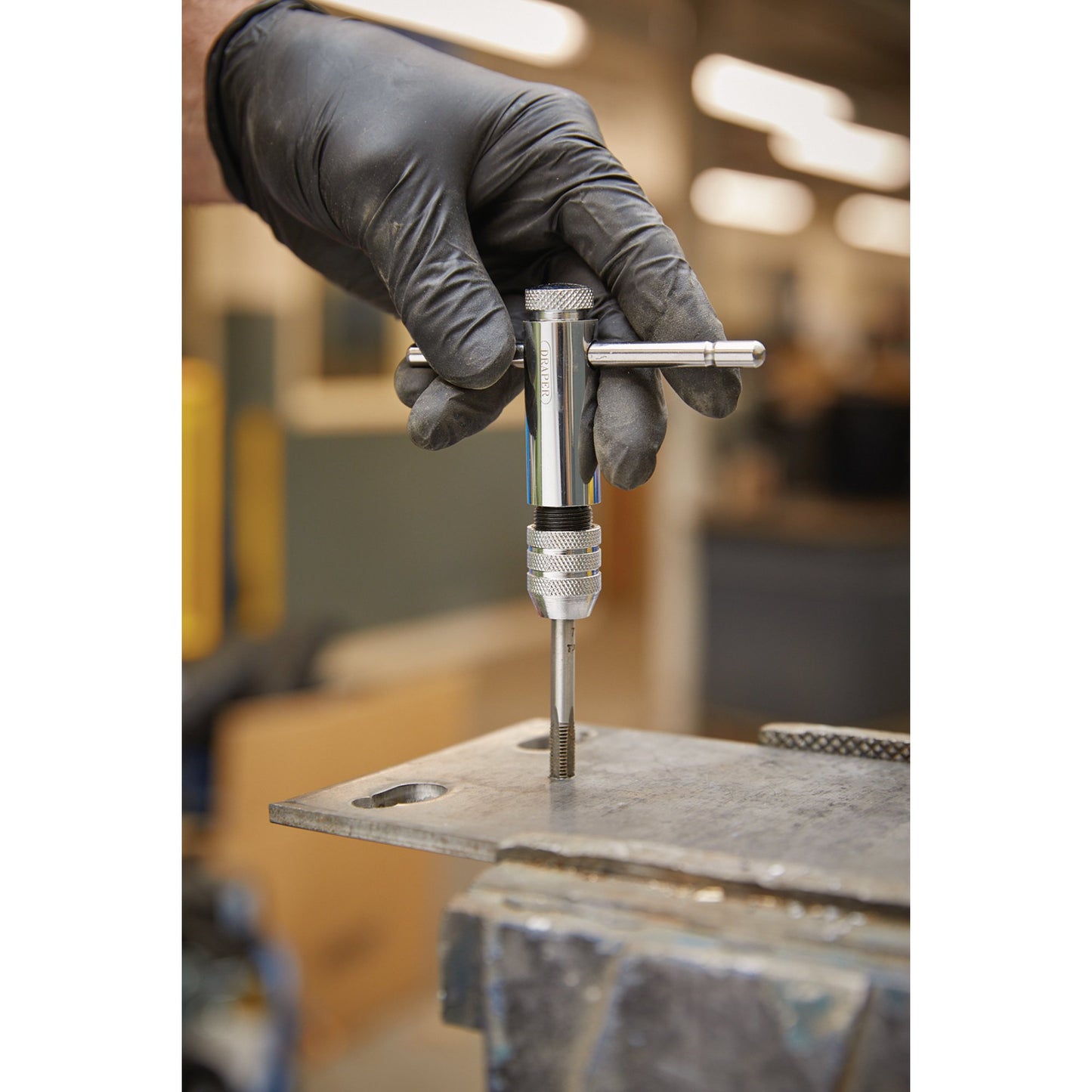 Draper Ratchet Tap Wrench M3-M8 Forward Reverse Locking & Replaceable Jaws 24432