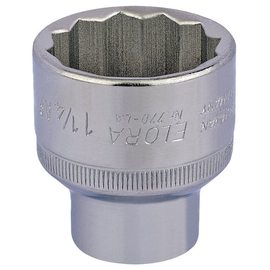 Elora 1/2"D Bi-Hexagon Socket 1.1/4" Chrome Plated Hardened And Tempered 24517