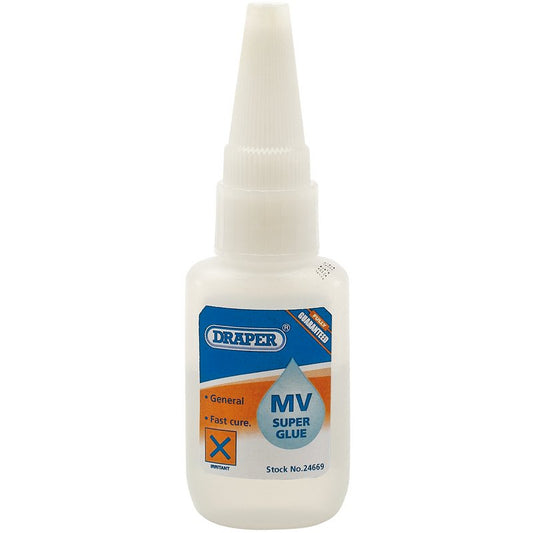 Draper Super Glue metals plastic wood ceramics rubber leather card glass 24669