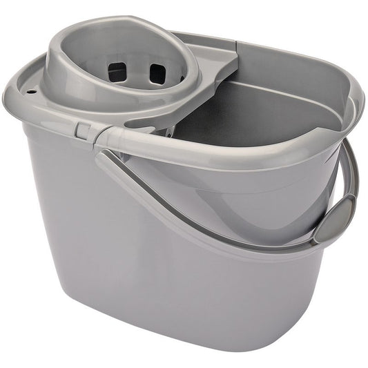 Draper Plastic Mop Bucket 12L side pouring spout and wringer 24778