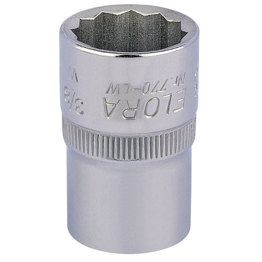 Elora Whitworth Bi-Hexagon Socket, 1/2" Sq. Dr., 3/8" Standard Length