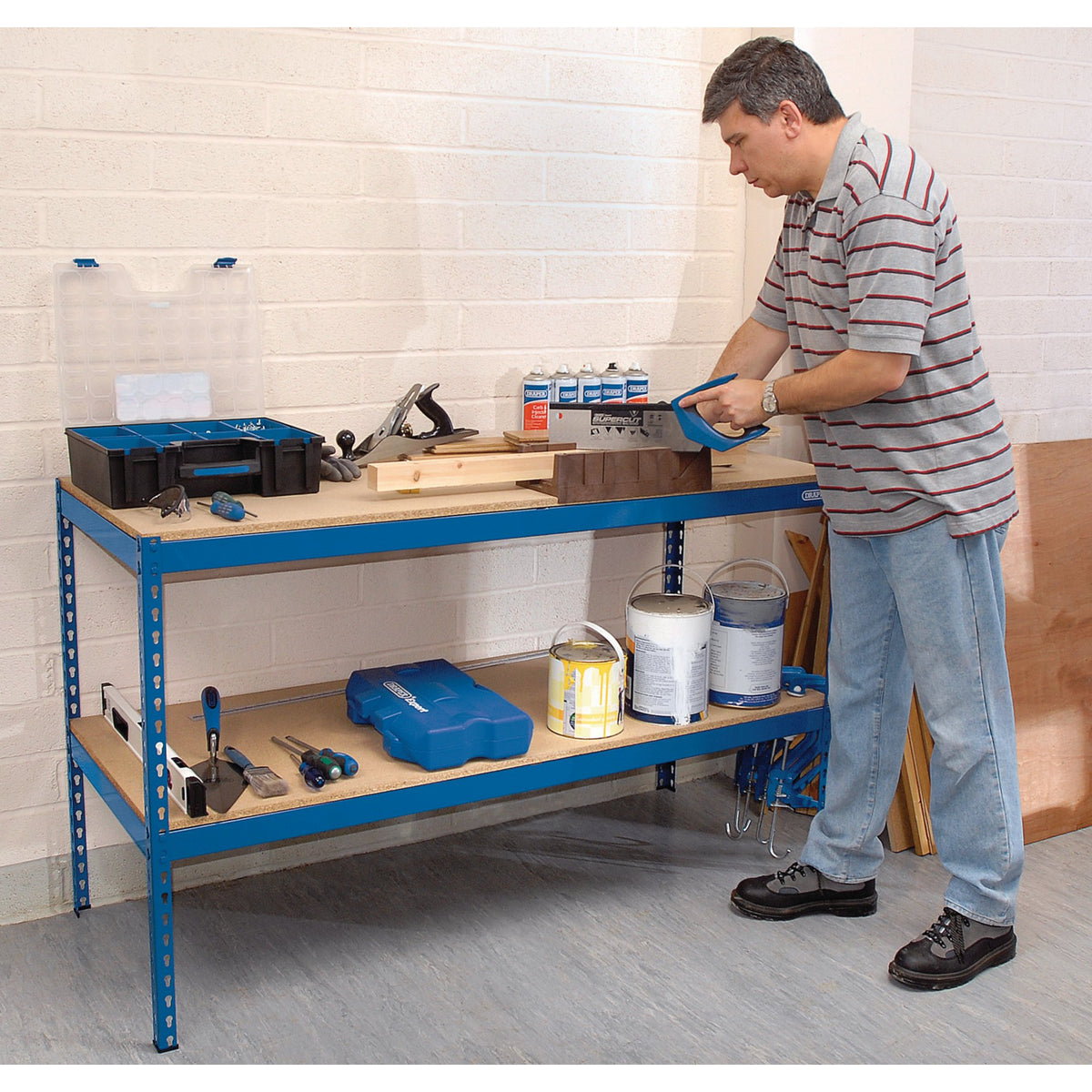 Draper Steel Workbench 1800 x 600 x 900mm Maximum working load 200kg 24913