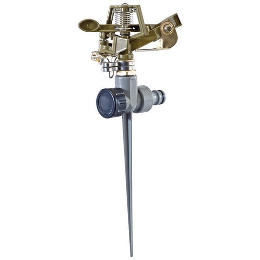 Draper Impulse Sprinkler radius of approximately 14M Fitted zinc spike 25091