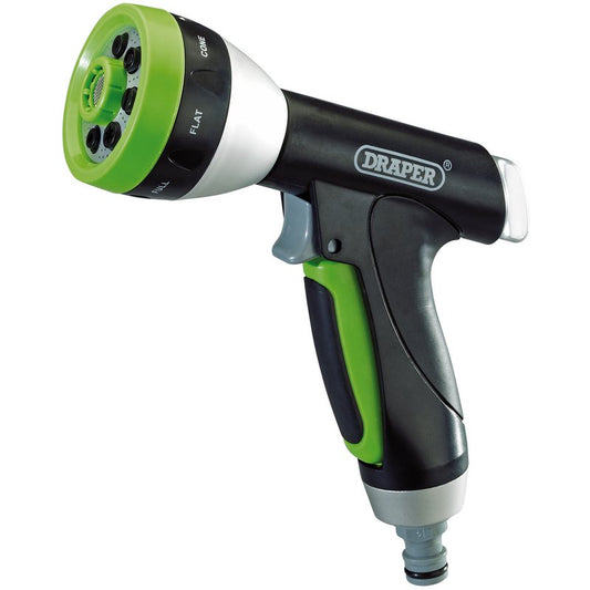 Draper 7 Pattern Garden Spray Gun With Lockable Trigger Lightweight 25293