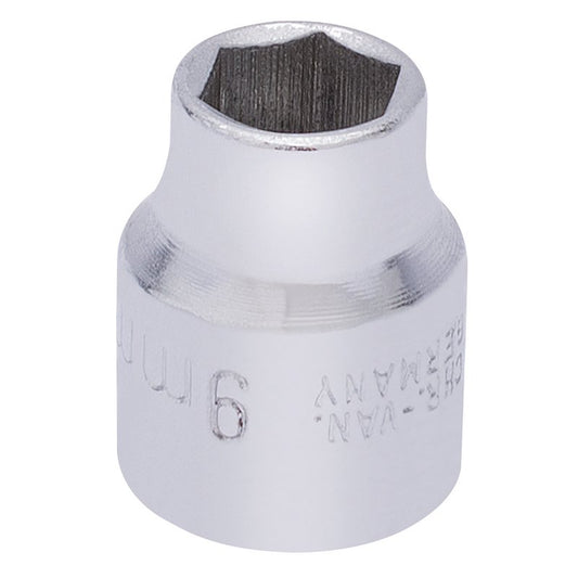 Elora Hexagon Socket 3/8" Sq Dr 9mm Standard Length Chrome Plated 25854