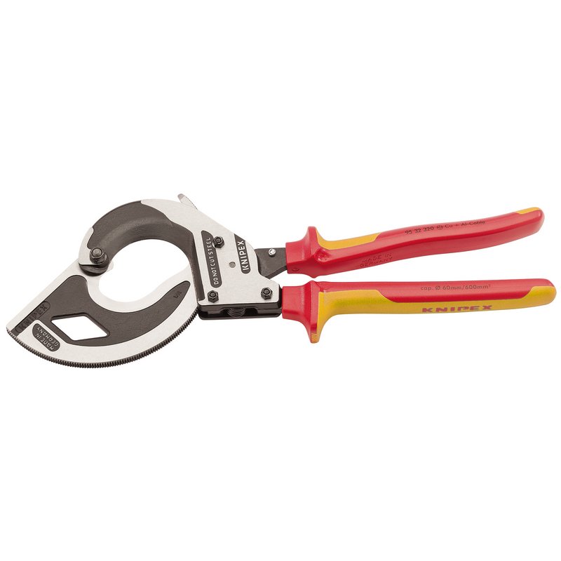 Knipex VDE Heavy Duty Cable Cutter 350mm insulated to 1000V AC & 1500V DC 25881