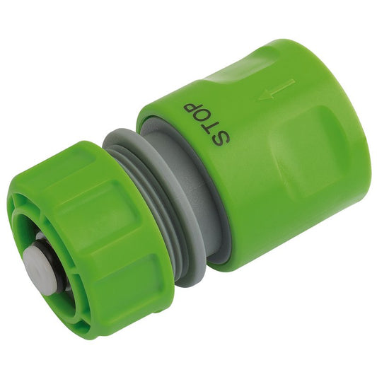 Draper Garden Hose Connector with Water Stop Feature 1/2" Robust Plastic 25902