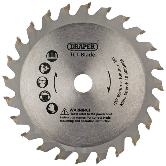 89mm TCT Blade for Draper Storm Force&#174; Mini Plunge Saw