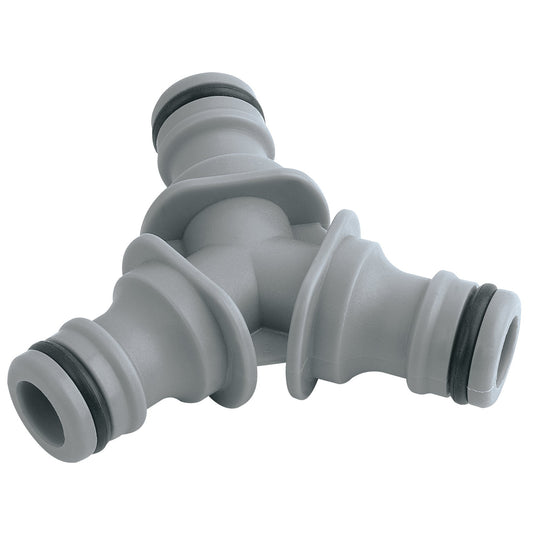 Draper 3 Way Hose Pipe Connector T Piece All Male Size 1/2" 25913