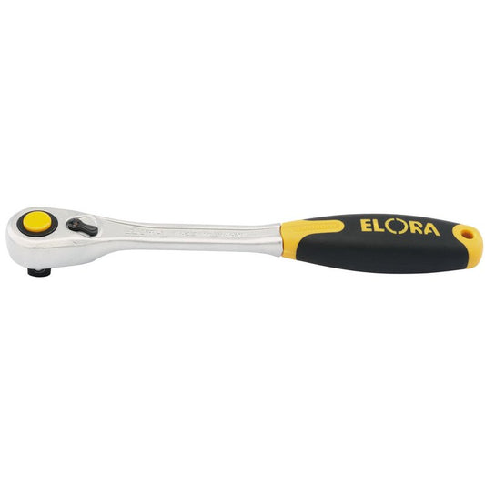 Elora 1/2"D 270mm Fine Tooth Quick Release Soft Grip Reversible Ratchet 25930