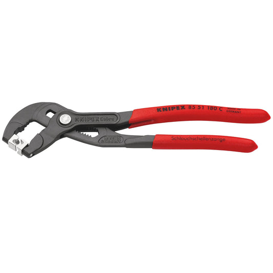 KNIPEX Click Clamp Hose Pliers 180mm With Rotating Jaw Inserts 85 51 180 C SB