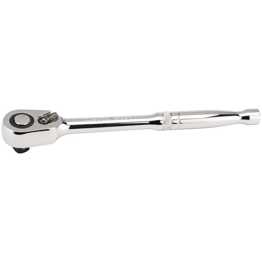 Draper Expert 1/2"D 72 Tooth Reversible Ratchet Quick Release Chrome 26507