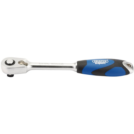 Draper 3/8" 60 Tooth Micro Head Reversible Soft Grip Ratchet Quick Release 26515