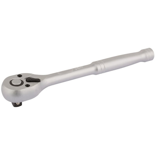 Draper 3/8"D 72 Tooth Reversible Ratchet Quick Release Satin Finish 26724