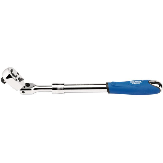Draper 1/2"D 72 Tooth Flexible Head Extending Reversible Ratchet 370-510mm 26817