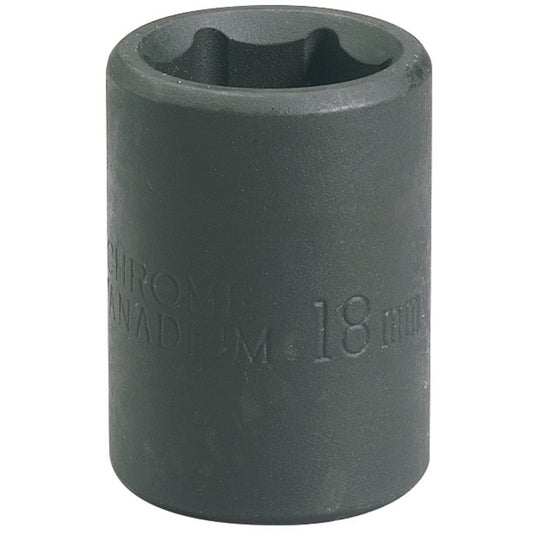 Draper Expert 18mm 1/2"D Impact Socket 6 Point Standard Length HI-TORQ 26886