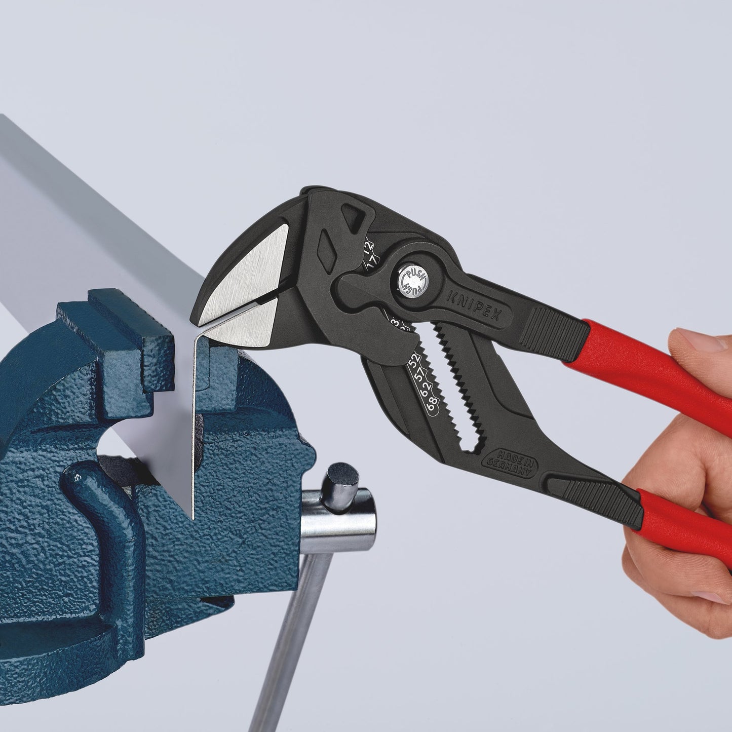 KNIPEX Plier Wrench 300mm Smooth Jaws Capacity 64mm With Tool Roll 86 01 300 SB