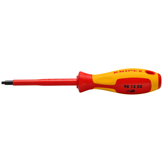 KNIPEX VDE Insulated Robertson Screwdriver R2 Anti Roll Handle 27028
