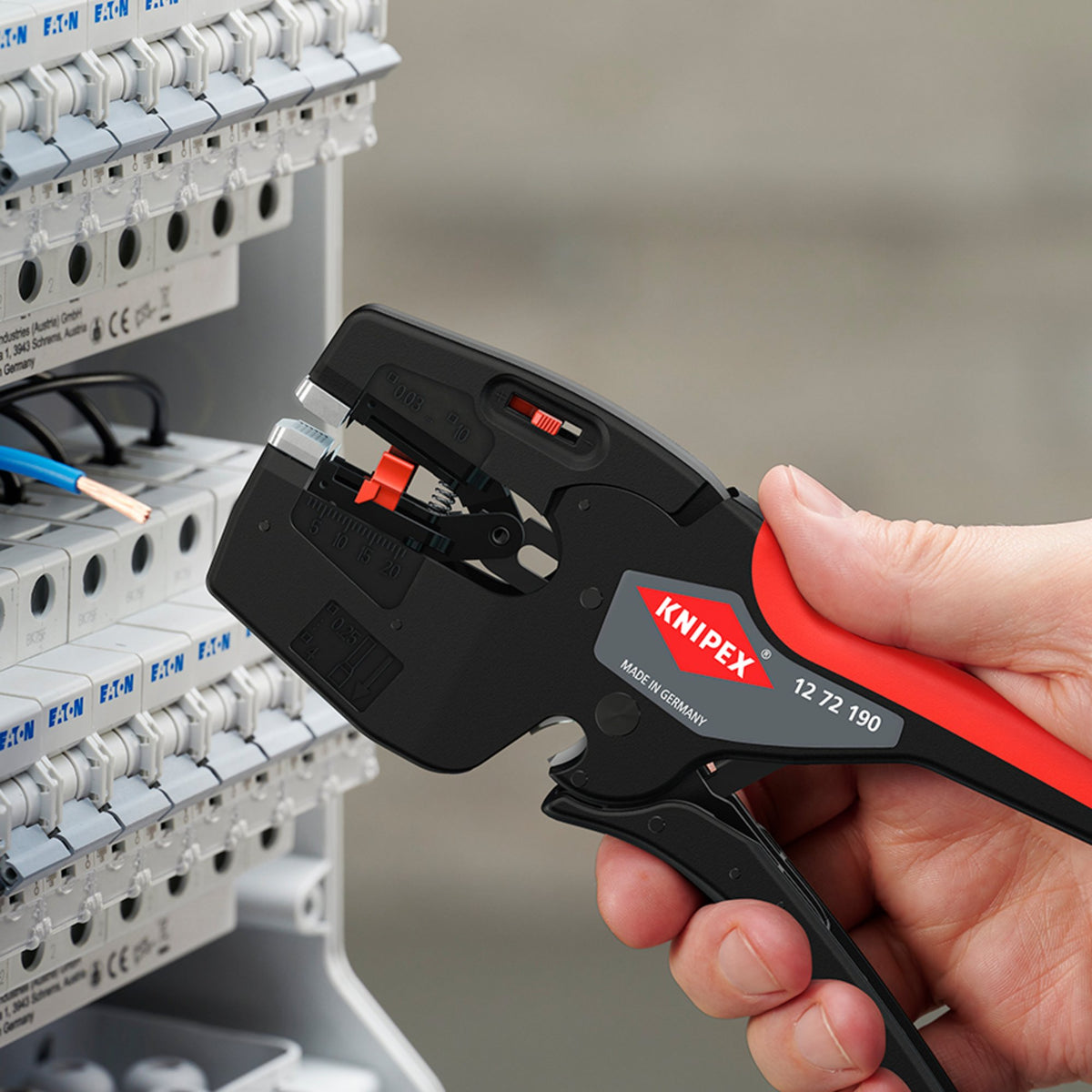 KNIPEX NexStrip Electricians Wire Strpper Crimper Multi Tool 190mm 12 72 190 SB