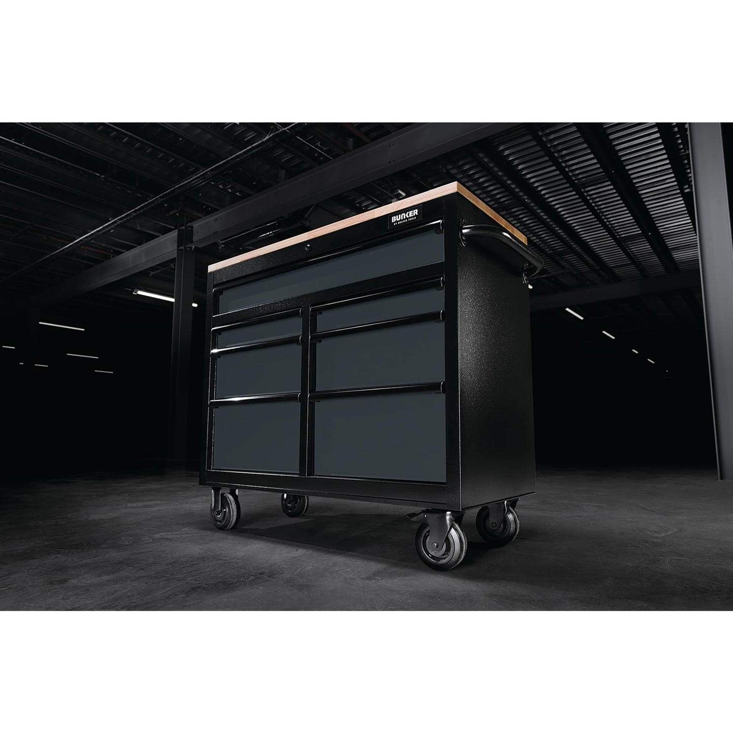 BUNKER® 7 Drawer Workbench Roller Tool Cabinet, 41", Grey