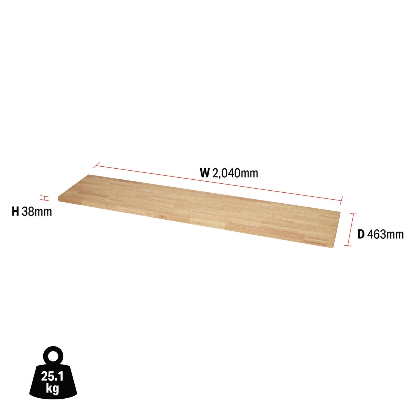 HARD WOOD TOP 80" (FSC)