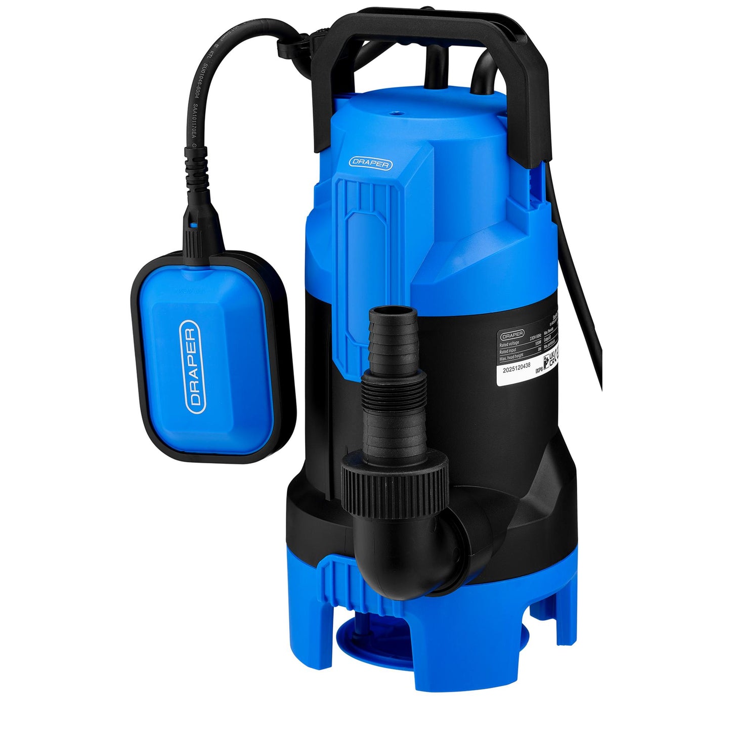 230V Submersible Dirty Water Pump with Float Switch, 260L/min, 550W
