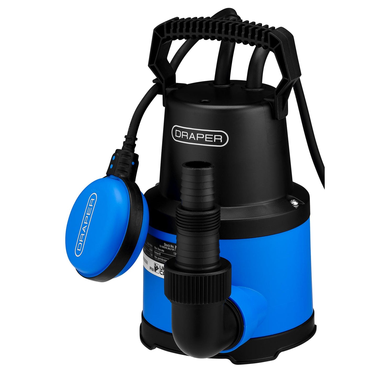 230V Submersible Clean Water Pump with Float Switch, 130L/min, 250W