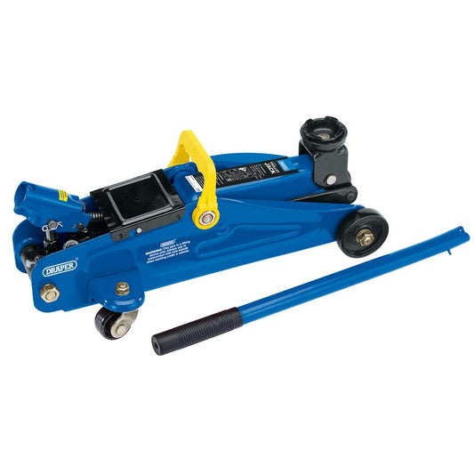 Draper 2 Tonne Trolley Jack Lifting Range 130mm to 330mm 27634