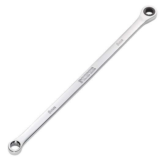 Draper Metric 8mm Extra Long Double Ring Ratchet Spanner Chrome 27765