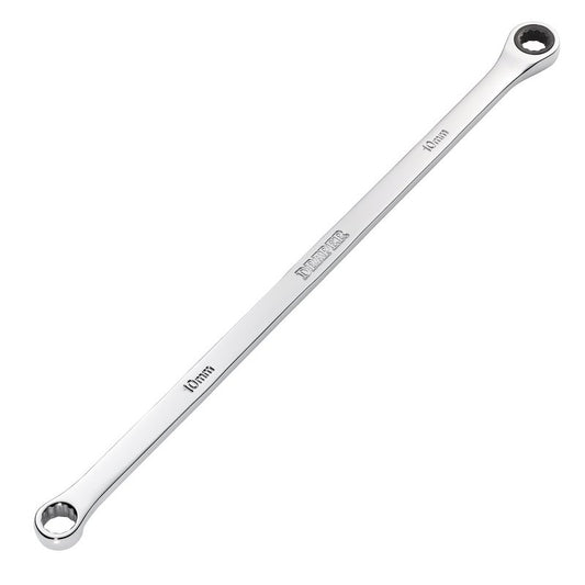 Draper Metric 10mm Extra Long Double Ring Ratchet Spanner Chrome 27766