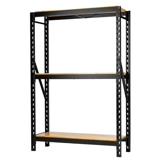 BUNKER 14 Piece Modular 3 Tier Racking with Hardwood Shelving 1500mm 27793