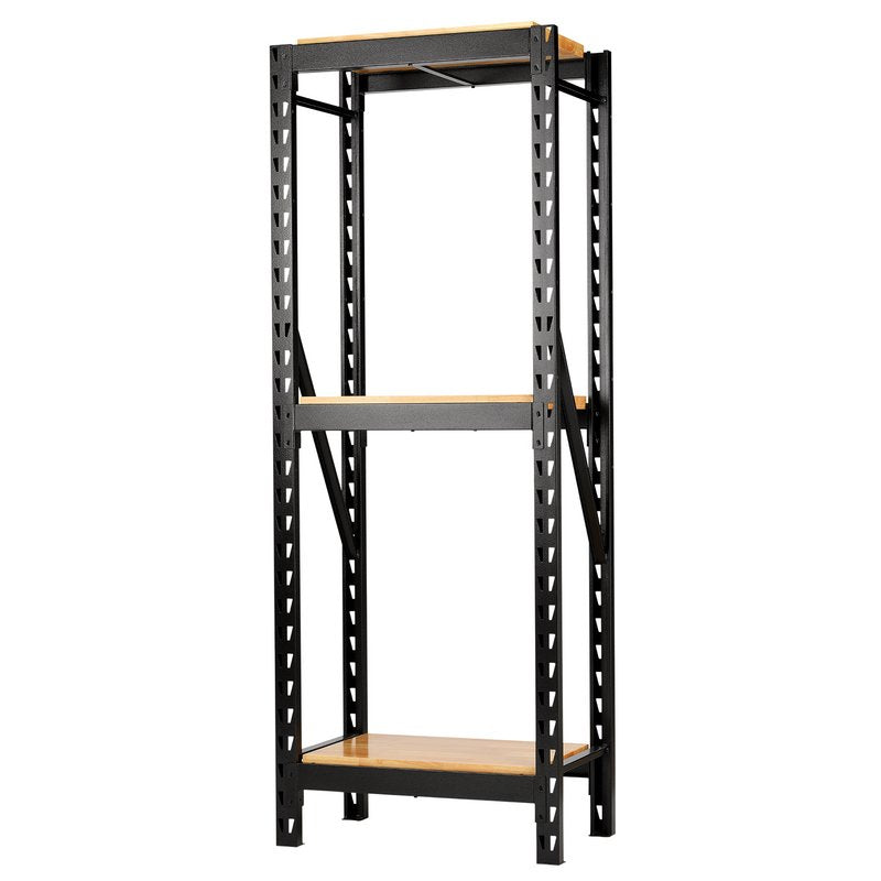 BUNKER 14 Piece Modular 3 Tier Racking with Hardwood Shelving 750mm 27794