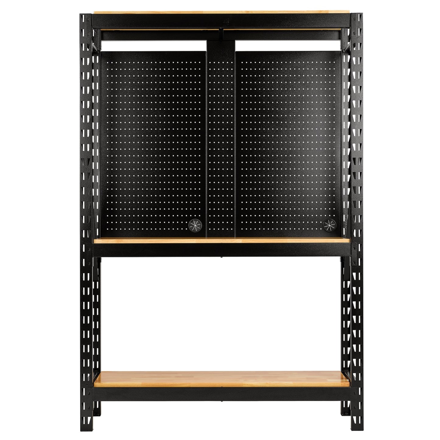 BUNKER 17 Piece Modular 3 Tier Racking Hardwood Shelving Pegboards 1500mm 27795