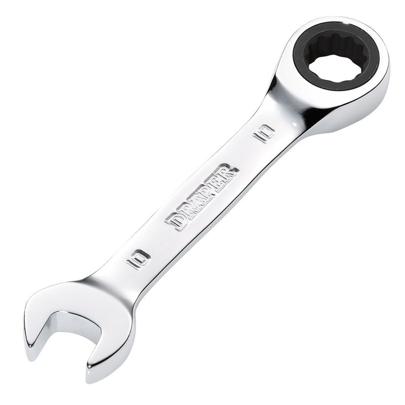 Draper HI-TORQ 10mm Metric Stubby Ratchet Combination Spanner 27865