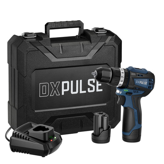 DXPULSE 12V Brushless Combi Drill Kit, 2 x 2.0Ah Batteries, 1 x Charger