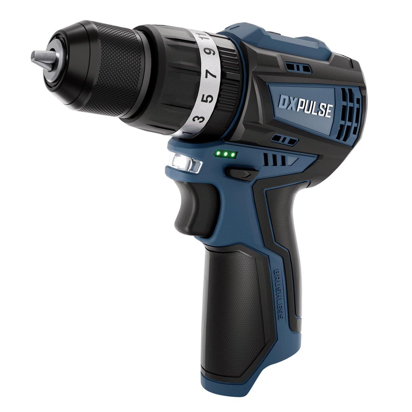 DXPULSE 12V Brushless Combi Drill Kit, 2 x 4.0Ah Batteries, 1 x Fast Charger