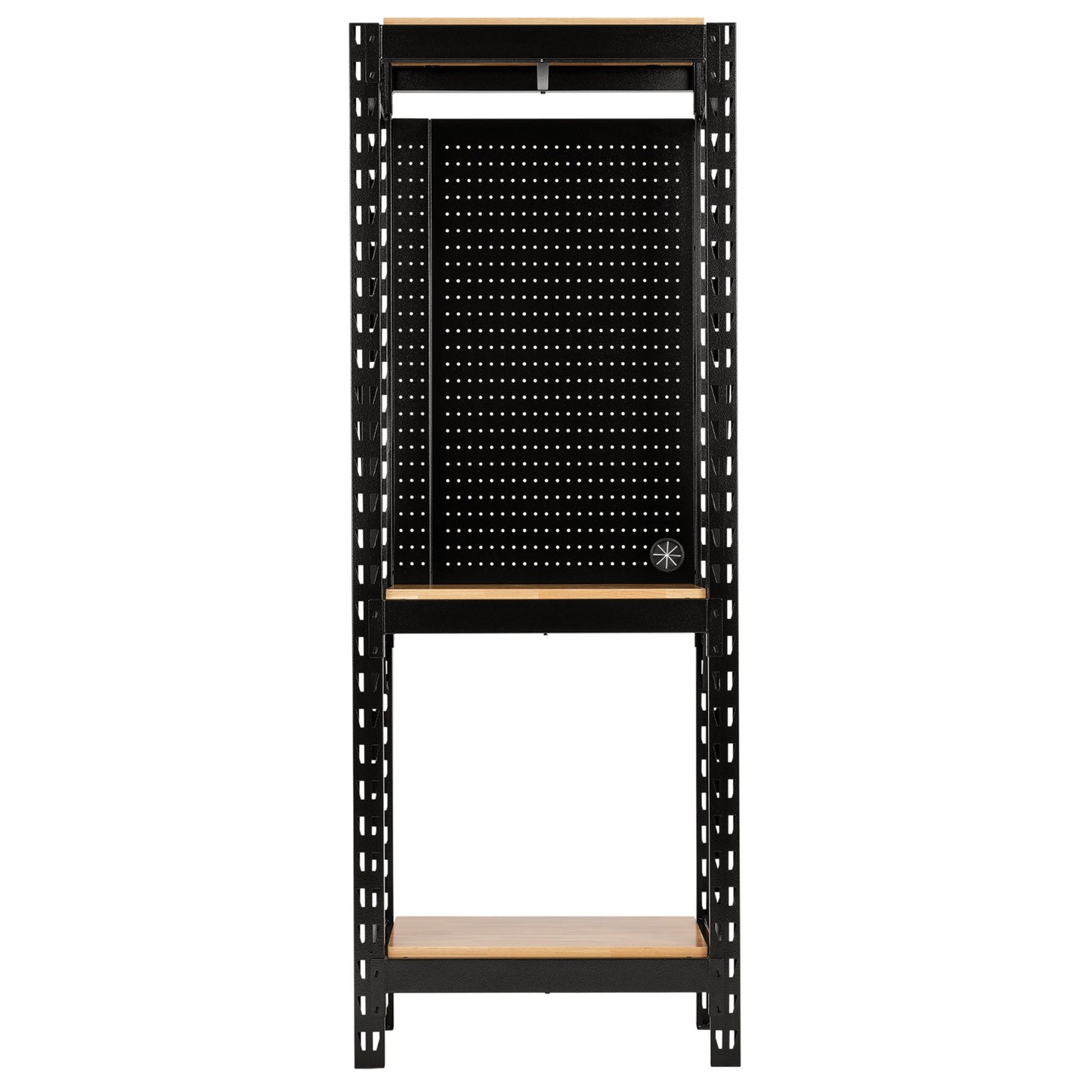 BUNKER 17 Piece Modular 3 Tier Racking Hardwood Shelving Pegboards 750mm 27892