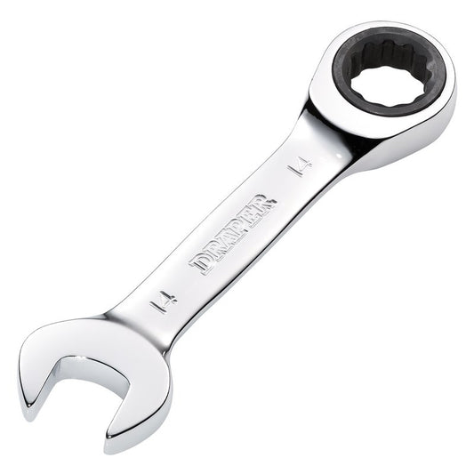 Draper HI-TORQ 14mm Metric Stubby Ratchet Combination Spanner 27895