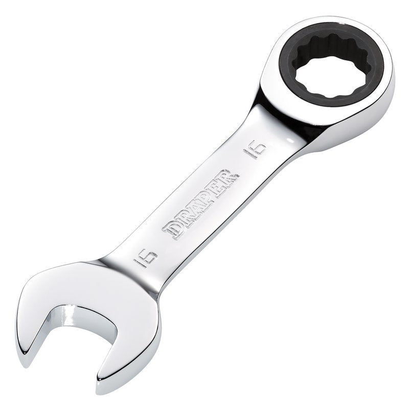 Draper HI-TORQ 16mm Metric Stubby Ratchet Combination Spanner 27911