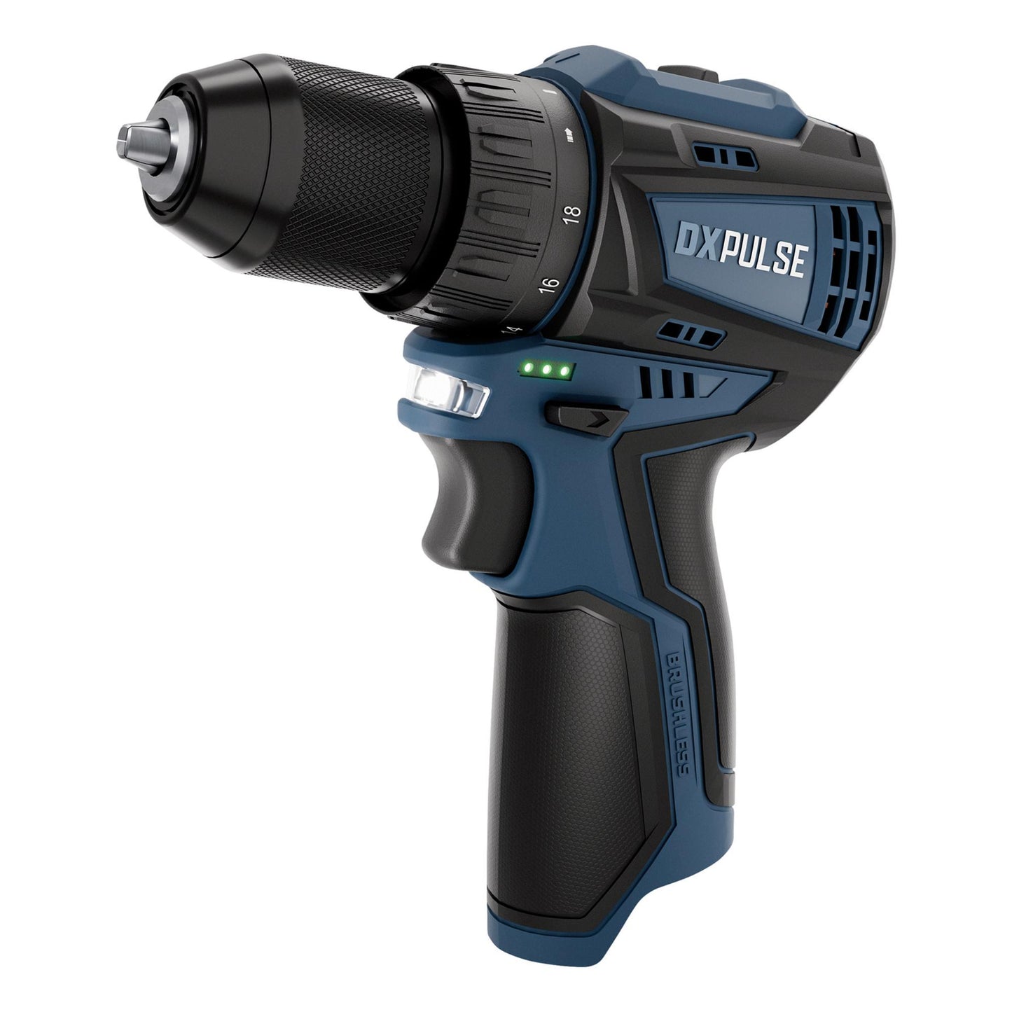 DXPULSE 12V Brushless Drill Driver Kit, 2 x 2.0Ah Batteries, 1 x Charger