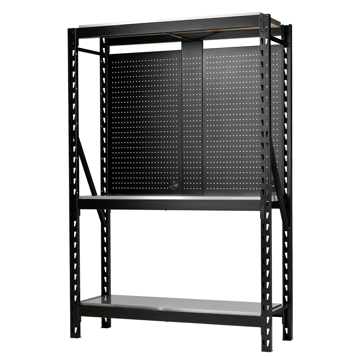 BUNKER 17 pc Modular 3 Tier Racking with Stainless Steel Shelving 1500mm 27922