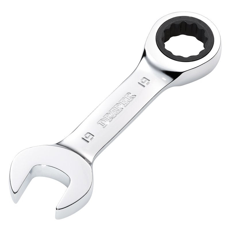 Draper HI-TORQ 19mm Metric Stubby Ratchet Combination Spanner 27930
