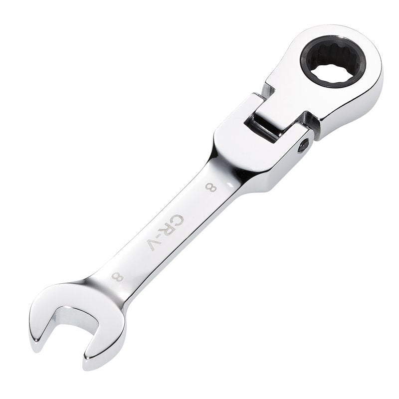 Draper 8mm Metric Stubby Flexible Head Ratchet Combination Spanner 27949