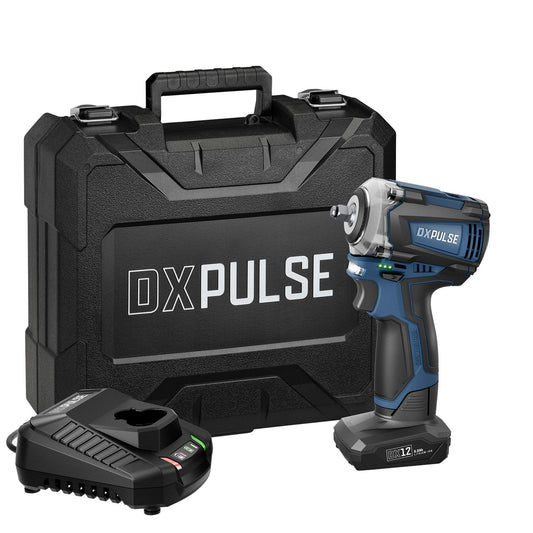 DXPULSE 12V Brushless Impact Wrench Kit, 3/8" Sq. Dr., 1 x 5.0Ah Battery, 1 x Fast Charger