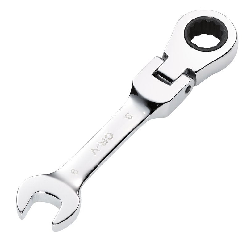Draper 9mm Metric Stubby Flexible Head Ratchet Combination Spanner 27964
