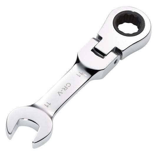 Draper 11mm Metric Stubby Flexible Head Ratchet Combination Spanner 27966