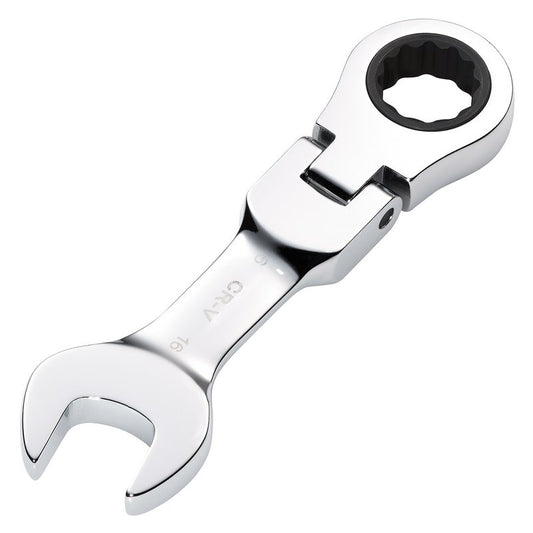 Draper 16mm Metric Stubby Flexible Head Ratchet Combination Spanner 27974